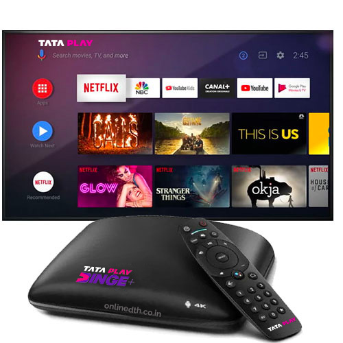 Buy Tata Sky® Binge Plus 4K Set Top Box New Connection With Pack